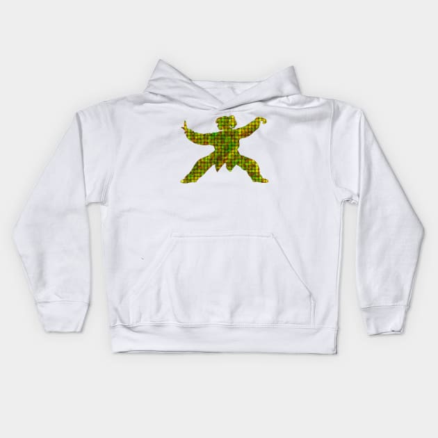 Tai Chi Woven Pattern Kids Hoodie by crunchysqueak